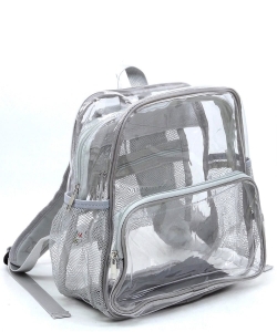 See Thru Clear Bag Backpack School Bag CW215 GRAY